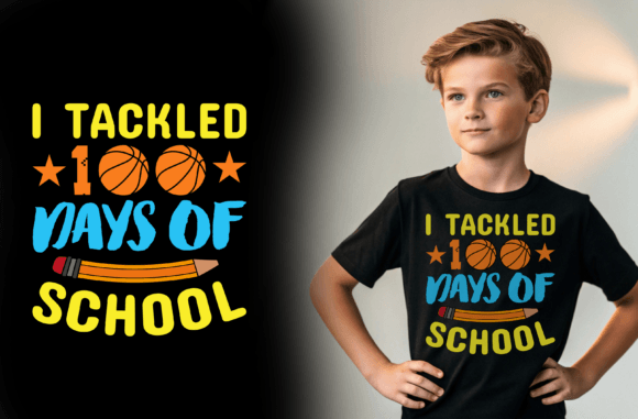 I Tackled 100 Days of School Graphic