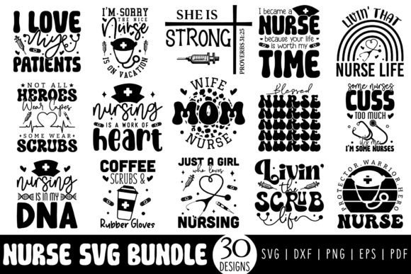 Nurse SVG Design Bundle: Graphics for Crafts