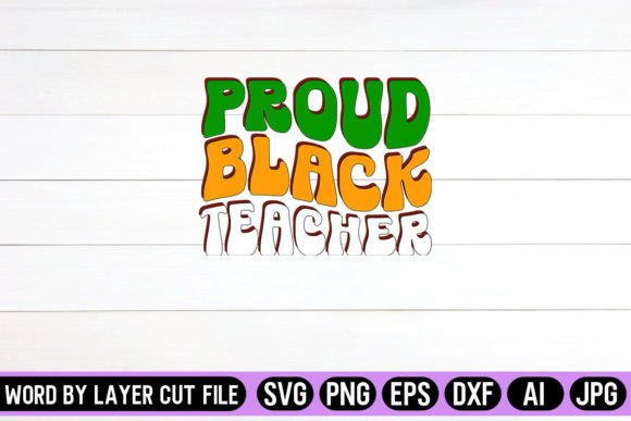 Proud Black Teacher Retro Design