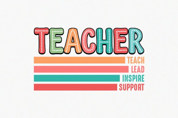Retro Teacher PNG Sublimation for Crafts and Graphics Projects