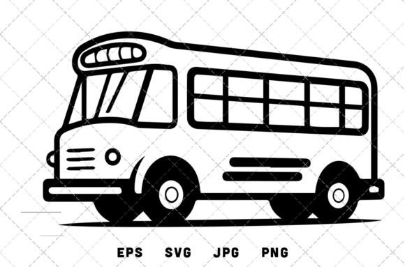 School Bus Vector Graphics for Crafts and Design