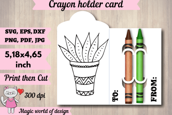 Succulent Cactus Coloring Card Svg for Crafts and Graphics