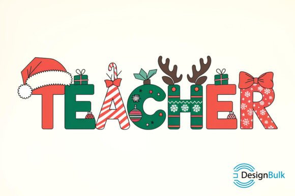Teacher Sublimation Christmas Design Graphics
