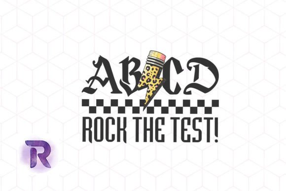 Teacher Testing Retro ABCD Rock Test PNG Graphics