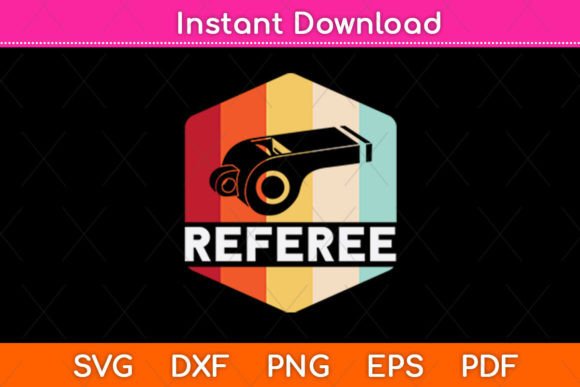 Vintage Retro Referee Svg Design